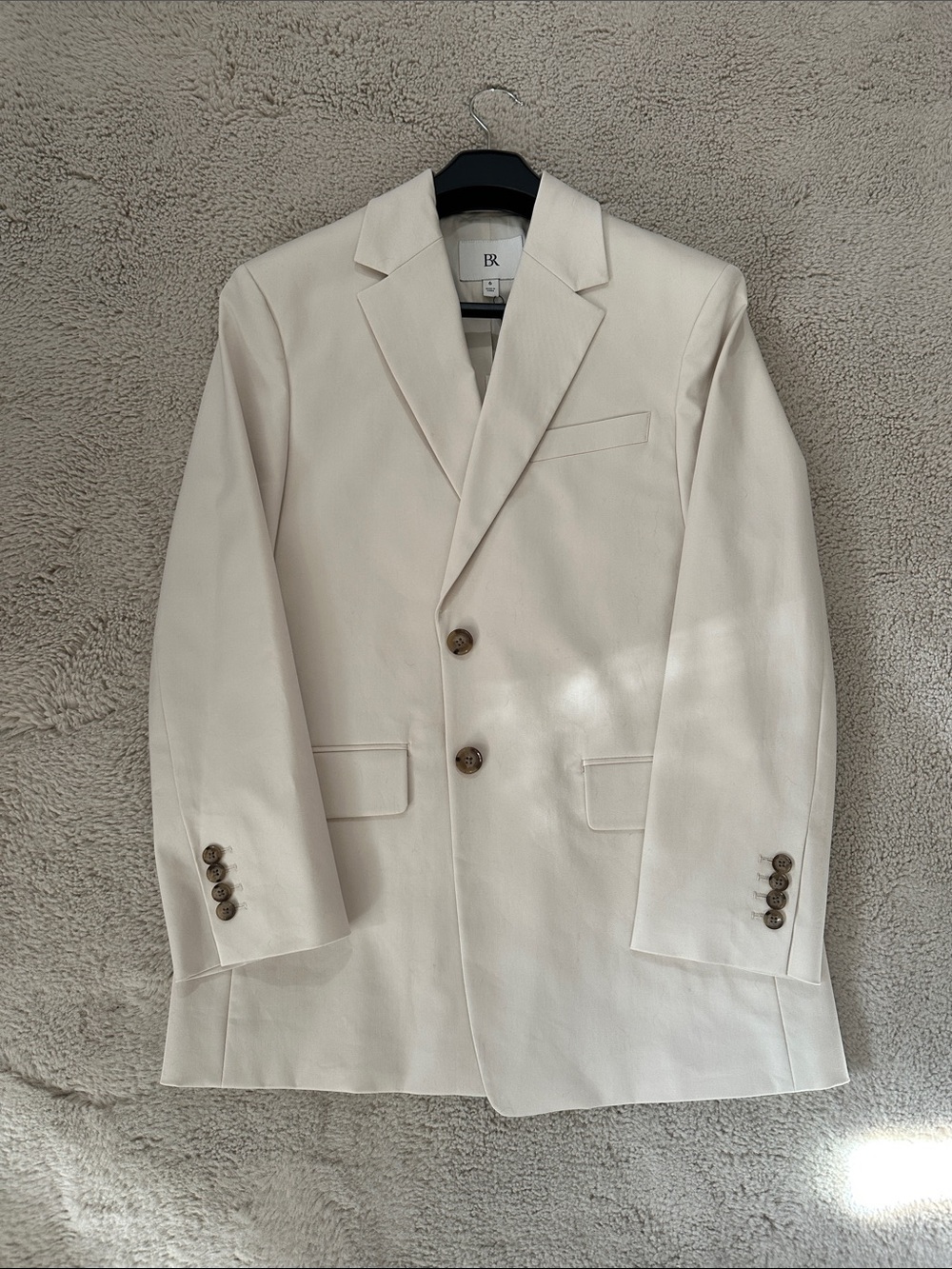 Banana Republic Woman’s Cream Two-Button Blazer